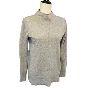 Banana Republic Italian Wool Cashmere blend Gray Funnel Neck Tunic Sweater